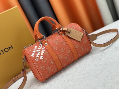 Louis Vuitton Womens and Mens Unisex Bags Luxury Brand M46271 LV Keepall Bandoulière 25 Monogram Eclipse Whatsapp【+1-3239614486】