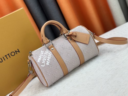 Louis Vuitton Womens and Mens Unisex Bags Luxury Brand M46271 LV Keepall Bandoulière 25 Monogram Eclipse Whatsapp【+1-3239614486】