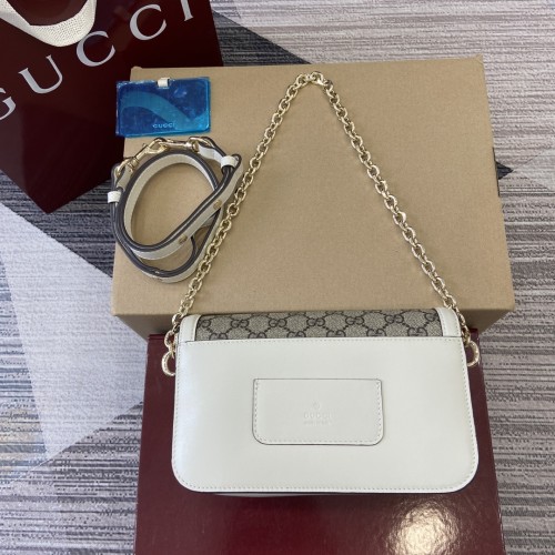 Gucci Womens Bags Shoulder Messenger Bag Luxury Brand Gucci Go small shoulder bag in Rosso Ancora red GG with Original Box 826761 FAEKL 6207