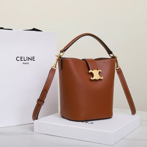 Celine Womens Bags Shoulder Bag Design Luxury Brand SMALL BUCKET LOUISE IN SMOOTH CALFSKIN 119173FX9.10SY whatsapp 【+1-3239614486】