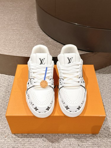 Louis Vuitton Mens Shoes Fashion Sneakers Design Luxury Brand LV TRAINER Skate SNEAKER Mix of materials with Original Box 1ABLXH Whatsapp 【+1-3239614486】