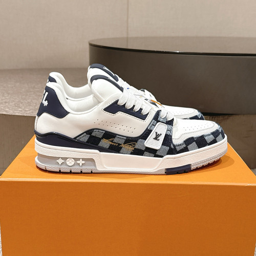 Louis Vuitton Mens Shoes Fashion Sneakers Design Luxury Brand LV TRAINER Skate SNEAKER Mix of materials with Original Box 1ABLXH Whatsapp 【+1-3239614486】