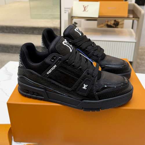 Louis Vuitton Mens Shoes Fashion Sneakers Design Luxury Brand LV TRAINER Skate SNEAKER Mix of materials with Original Box 1ABLXH Whatsapp 【+1-3239614486】