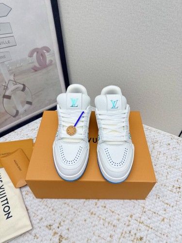 Louis Vuitton Mens Shoes Fashion Sneakers Design Luxury Brand LV TRAINER Skate SNEAKER Mix of materials with Original Box 1ABLXH Whatsapp 【+1-3239614486】