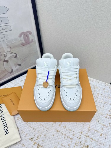 Louis Vuitton Mens Shoes Fashion Sneakers Design Luxury Brand LV TRAINER Skate SNEAKER Mix of materials with Original Box 1ABLXH Whatsapp 【+1-3239614486】