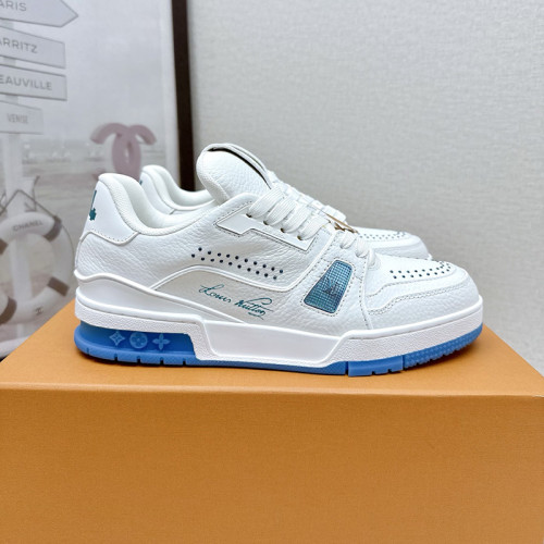 Louis Vuitton Mens Shoes Fashion Sneakers Design Luxury Brand LV TRAINER Skate SNEAKER Mix of materials with Original Box 1ABLXH Whatsapp 【+1-3239614486】