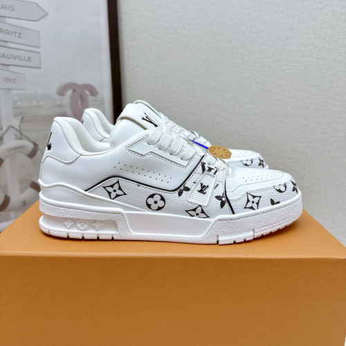 Louis Vuitton Mens Shoes Fashion Sneakers Design Luxury Brand LV TRAINER Skate SNEAKER Mix of materials with Original Box 1ABLXH Whatsapp 【+1-3239614486】