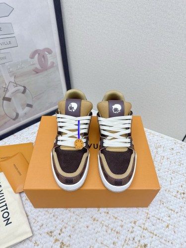 Louis Vuitton Mens Shoes Fashion Sneakers Design Luxury Brand LV TRAINER Skate SNEAKER Mix of materials with Original Box 1ABLXH Whatsapp 【+1-3239614486】