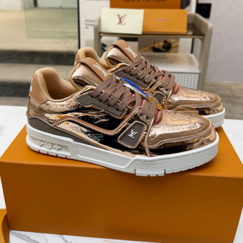 Louis Vuitton Mens Shoes Fashion Sneakers Design Luxury Brand LV TRAINER Skate SNEAKER Mix of materials with Original Box 1ABLXH Whatsapp 【+1-3239614486】