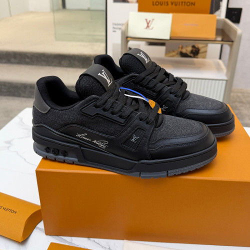 Louis Vuitton Mens Shoes Fashion Sneakers Design Luxury Brand LV TRAINER Skate SNEAKER Mix of materials with Original Box 1ABLXH Whatsapp 【+1-3239614486】