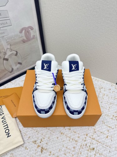 Louis Vuitton Mens Shoes Fashion Sneakers Design Luxury Brand LV TRAINER Skate SNEAKER Mix of materials with Original Box 1ABLXH Whatsapp 【+1-3239614486】