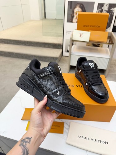 Louis Vuitton Mens Shoes Fashion Sneakers Design Luxury Brand LV TRAINER Skate SNEAKER Mix of materials with Original Box 1ABLXH Whatsapp 【+1-3239614486】
