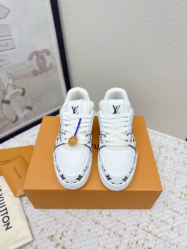 Louis Vuitton Mens Shoes Fashion Sneakers Design Luxury Brand LV TRAINER Skate SNEAKER Mix of materials with Original Box 1ABLXH Whatsapp 【+1-3239614486】