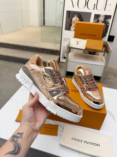 Louis Vuitton Mens Shoes Fashion Sneakers Design Luxury Brand LV TRAINER Skate SNEAKER Mix of materials with Original Box 1ABLXH Whatsapp 【+1-3239614486】