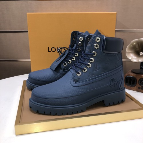 Louis Vuitton x Timberland 6-inch ankle boot Men Shoes Fashion Sneakers Boots Luxury Brand Mens Herlam Sneaker with Original Box whatsapp 【+1-3239614486】