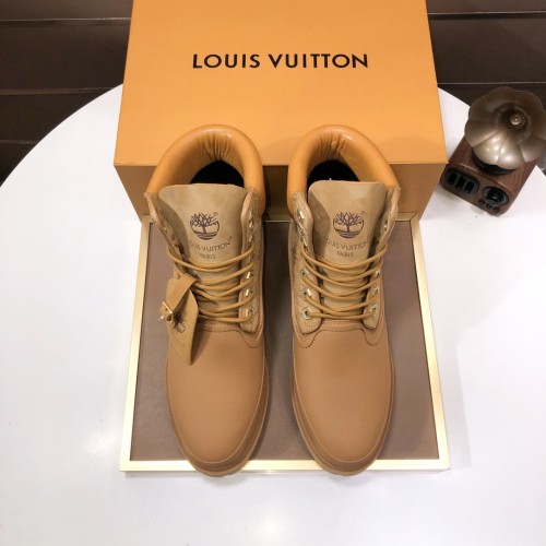 Louis Vuitton x Timberland 6-inch ankle boot Men Shoes Fashion Sneakers Boots Luxury Brand Mens Herlam Sneaker with Original Box whatsapp 【+1-3239614486】