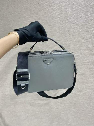 Prada Mens Womens Bags Shoulder Bag Luxury Brand 2VH069_9Z2_F0002_V_YMI Brique Medium Saffiano Leather Bag with Original Box whatsapp 【+1-3239614486】