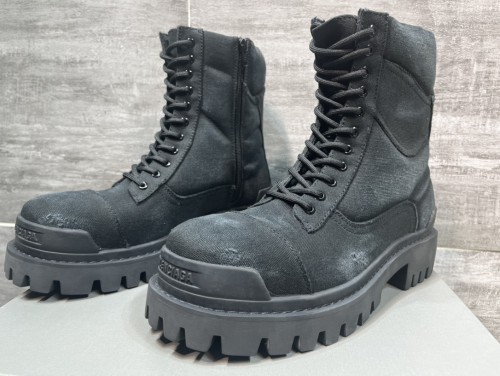 Balenciaga Mens Shoes Boots Luxury Brand Men's Combat Strike Boot in Black 694042W2H111000 whatsapp 【+1-3239614486】