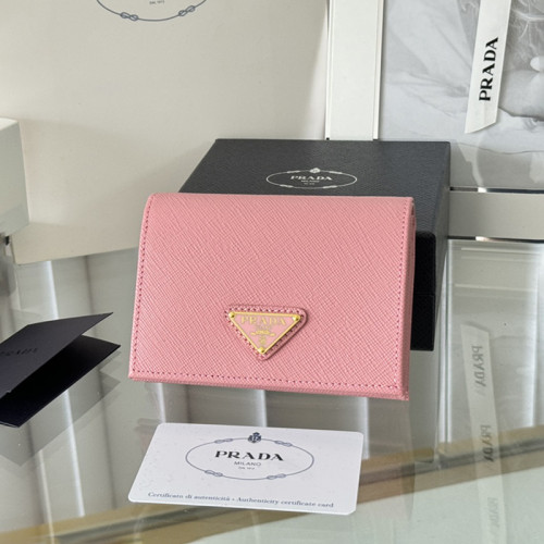 Prada Womens Bags Wallets Small Saffiano Leather Wallet 1MV021_QHH_F0002 with Original Box whatsapp 【+1-3239614486】
