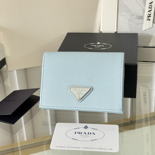 Prada Womens Bags Wallets Small Saffiano Leather Wallet 1MV021_QHH_F0002 with Original Box whatsapp 【+1-3239614486】