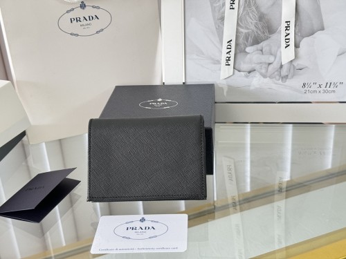 Prada Womens Bags Wallets Small Saffiano Leather Wallet 1MV021_QHH_F0002 with Original Box whatsapp 【+1-3239614486】
