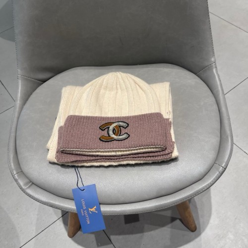 Chanel Womens Hats Luxury Brand Knit Hat Sarf Set with Original Box Whatsapp 【+1-3239614486】