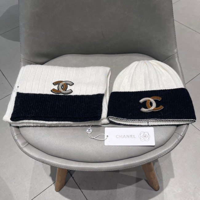 Chanel Womens Hats Luxury Brand Knit Hat Sarf Set with Original Box Whatsapp 【+1-3239614486】