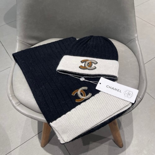 Chanel Womens Hats Luxury Brand Knit Hat Sarf Set with Original Box Whatsapp 【+1-3239614486】