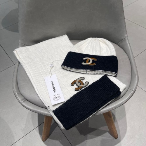 Chanel Womens Hats Luxury Brand Knit Hat Sarf Set with Original Box Whatsapp 【+1-3239614486】