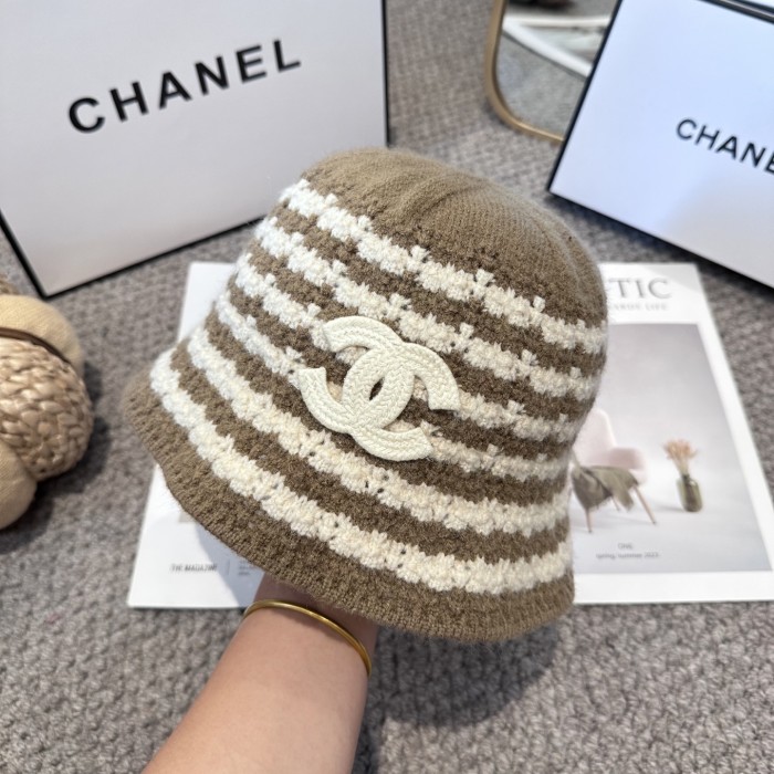 Chanel Womens Hats Luxury Brand Knit Bucket Hat with Original Box Whatsapp 【+1-3239614486】
