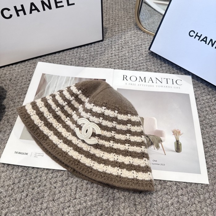 Chanel Womens Hats Luxury Brand Knit Bucket Hat with Original Box Whatsapp 【+1-3239614486】