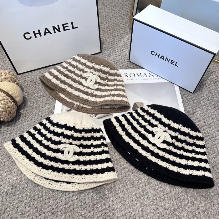 Chanel Womens Hats Luxury Brand Knit Bucket Hat with Original Box Whatsapp 【+1-3239614486】