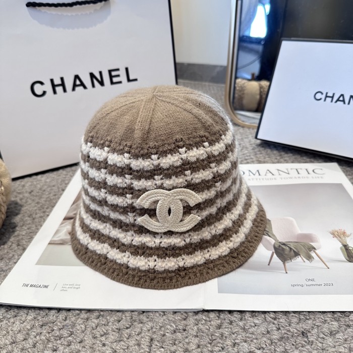 Chanel Womens Hats Luxury Brand Knit Bucket Hat with Original Box Whatsapp 【+1-3239614486】