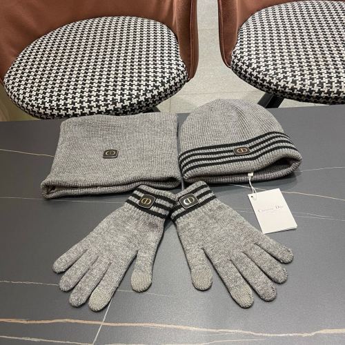 Dior Men Womens Knit Hat Scarf Gloves Set Luxury Brand Design Dior Cap with Original Box Whatsapp 【+1-3239614486】