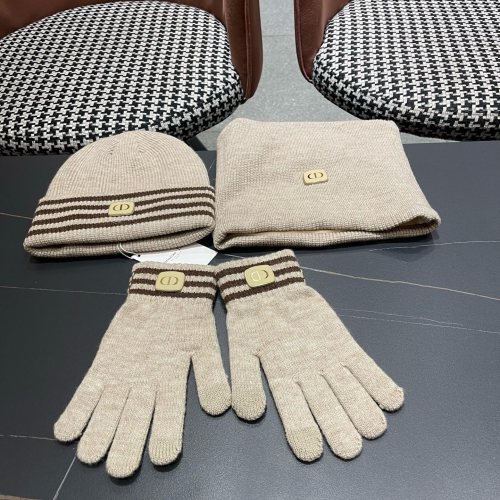 Dior Men Womens Knit Hat Scarf Gloves Set Luxury Brand Design Dior Cap with Original Box Whatsapp 【+1-3239614486】