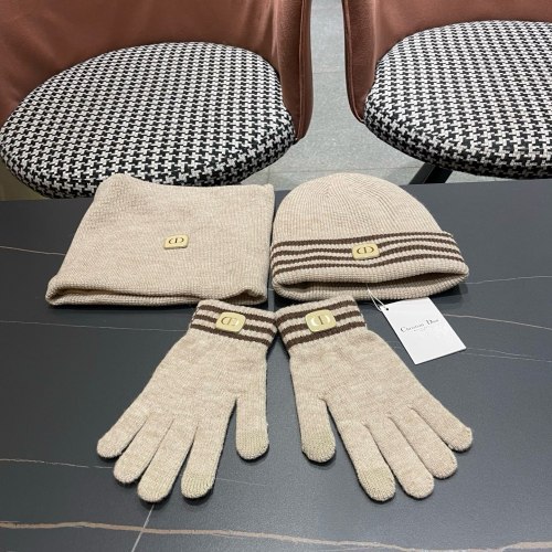 Dior Men Womens Knit Hat Scarf Gloves Set Luxury Brand Design Dior Cap with Original Box Whatsapp 【+1-3239614486】