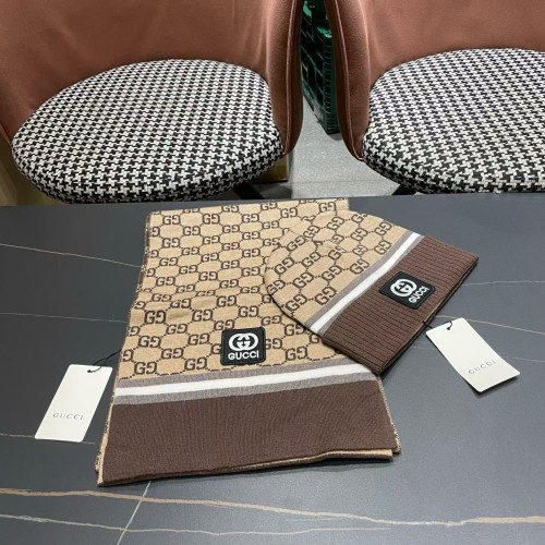 Gucci Men Womens Cap Knit Hat Scarf Set Luxury Brand with Original Box Whatsapp 【+1-3239614486】