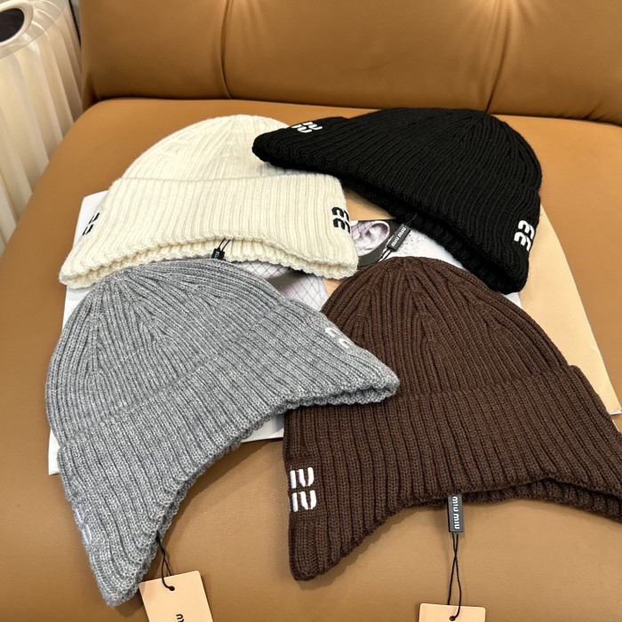 Miumiu Womens Cap Bucket Hat Luxury Knit Hat with Original Box Whatsapp 【+1-3239614486】