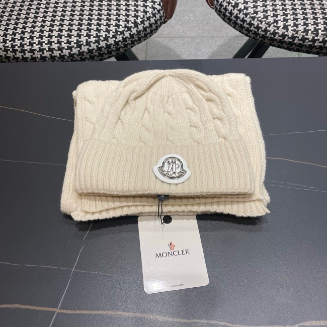 Moncler Men Womens Hat Scarf Set  Luxury Brand Design Moncler Knit Hat with Original Box Whatsapp【+1-3239614486】