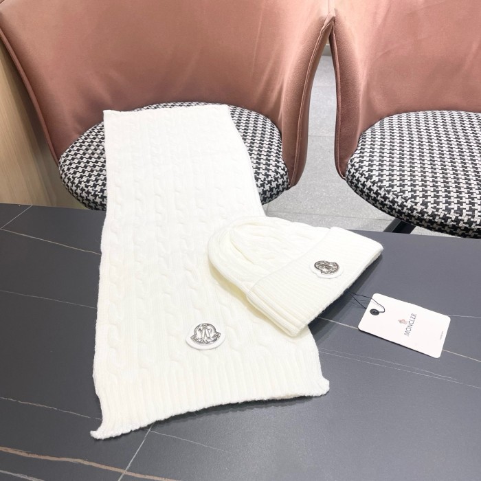 Moncler Men Womens Hat Scarf Set  Luxury Brand Design Moncler Knit Hat with Original Box Whatsapp【+1-3239614486】