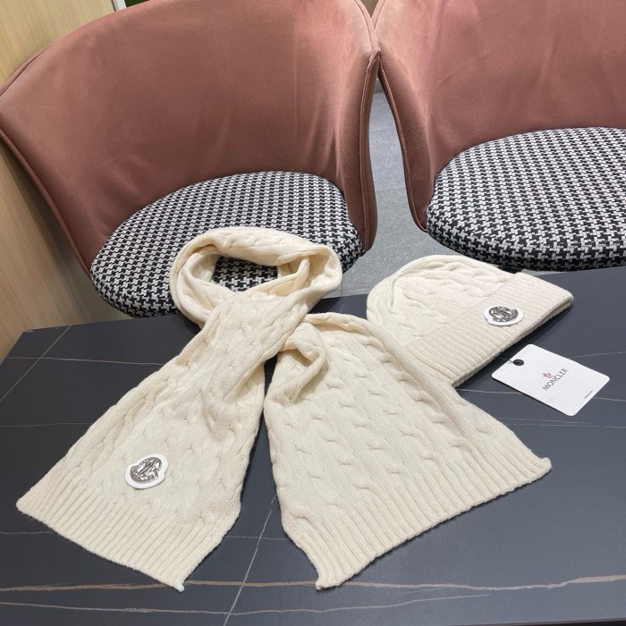 Moncler Men Womens Hat Scarf Set  Luxury Brand Design Moncler Knit Hat with Original Box Whatsapp【+1-3239614486】