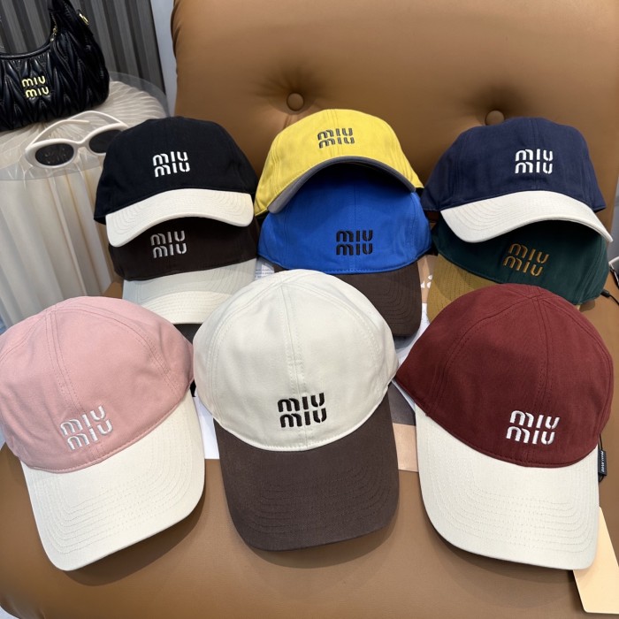 Miumiu Womens Mens Cap Baseball Hat Luxury Brand with Original Box Whatsapp 【+1-3239614486】