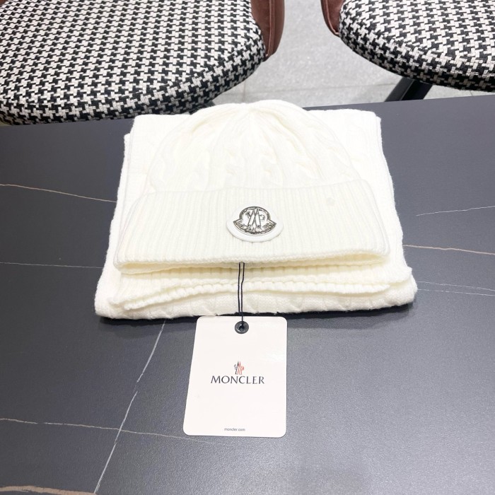 Moncler Men Womens Hat Scarf Set  Luxury Brand Design Moncler Knit Hat with Original Box Whatsapp【+1-3239614486】