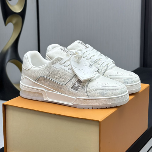 Louis Vuitton Mens Shoes Fashion Sneakers Design Luxury Brand LV TRAINER Skate SNEAKER Mix of materials with Original Box 1ABLXH Whatsapp 【+1-3239614486】