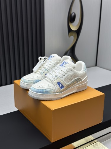 Louis Vuitton Mens Shoes Fashion Sneakers Design Luxury Brand LV TRAINER Skate SNEAKER Mix of materials with Original Box 1ABLXH Whatsapp 【+1-3239614486】