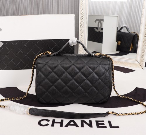 Chanel Womens Bags Shoulder Crossbody Bag Luxury Brand Caviar Quilted Small Business Affinity Flap Black with Original Box whatsapp 【+1-3239614486】