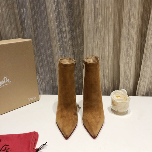 Christian Louboutin Womens Shoes Fashion Boots Luxury Brand Condora 10cm Heel with Original Box Fashion Ankle Boots whatsapp 【+1-3239614486】