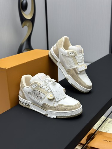 Louis Vuitton Mens Shoes Fashion Sneakers Design Luxury Brand LV TRAINER Skate SNEAKER Mix of materials with Original Box 1ABLXH Whatsapp 【+1-3239614486】