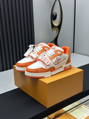 Louis Vuitton Mens Shoes Fashion Sneakers Design Luxury Brand LV TRAINER Skate SNEAKER Mix of materials with Original Box 1ABLXH Whatsapp 【+1-3239614486】