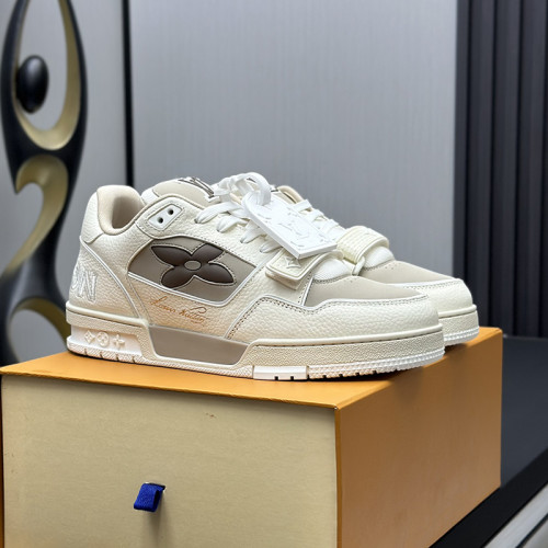 Louis Vuitton Mens Shoes Fashion Sneakers Design Luxury Brand LV TRAINER Skate SNEAKER Mix of materials with Original Box 1ABLXH Whatsapp 【+1-3239614486】